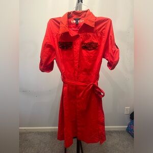 Dereon Beyoncé button up dress short sleeves size XL gently used